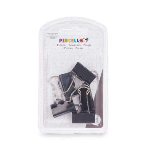 Klemmer Clip Medium Sort Metal (24 enheder)