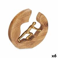 Dekorativ figur Gylden Metal 22 x 22 x 4 cm (6 enheder)