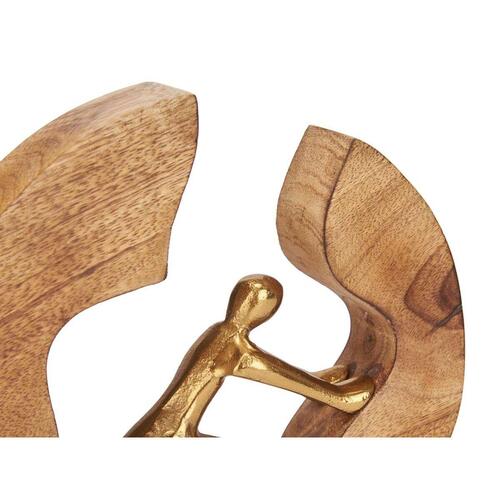 Dekorativ figur Gylden Metal 22 x 22 x 4 cm (6 enheder)