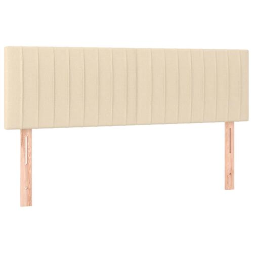 Kontinentalseng med madras 140x190 cm stof cremefarvet