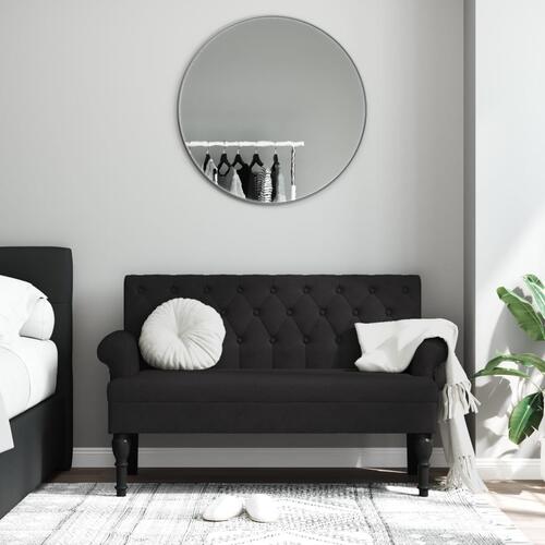 Bænk med ryglæn 120x62x75,5 cm stof sort