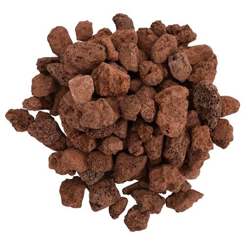 Vulkanske sten 25 kg 1-2 cm rød