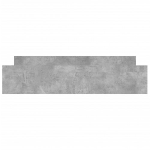 Sengeramme med gavl og fodgærde 180x200 cm - betongrå