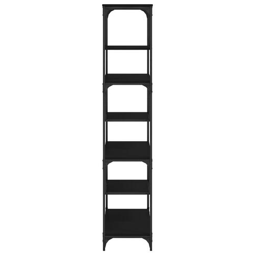 Bogreol 81x36x176 cm konstrueret træ sort