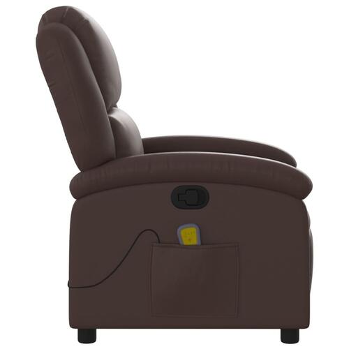 Massagestol kunstlæder brun