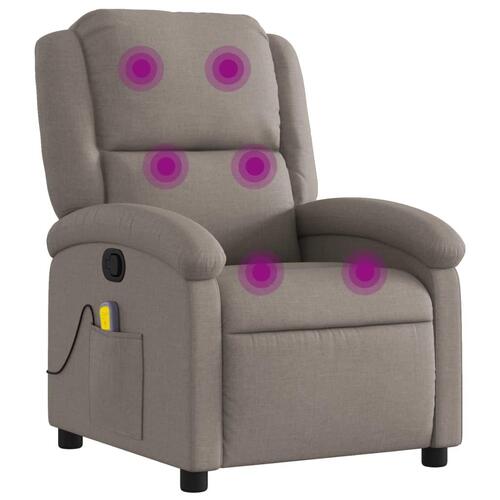 Massagestol stof gråbrun