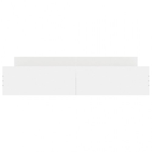 Sengeramme med sengegavl og fodgærde 180x200 cm hvid