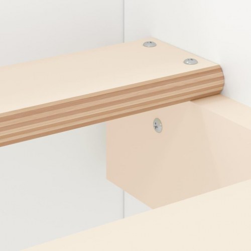 Sengeramme med sengegavl og fodgærde 180x200 cm hvid