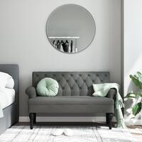 Bænk med ryglæn 120x62x75,5 cm stof mørkegrå