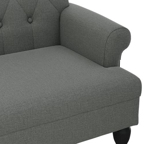 Bænk med ryglæn 120x62x75,5 cm stof mørkegrå