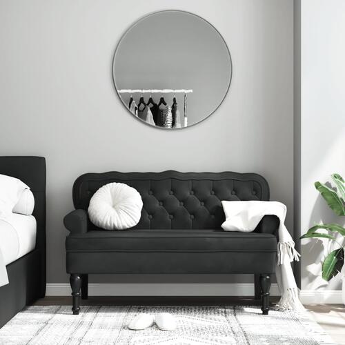 Bænk med ryglæn 119,5x64,5x75 cm velour sort