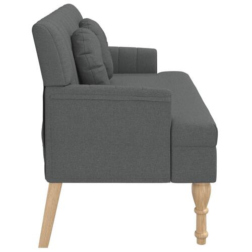 Bænk med hynder 113x64,5x75,5 cm stof mørkegrå
