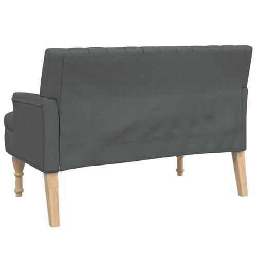 Bænk med hynder 113x64,5x75,5 cm stof mørkegrå