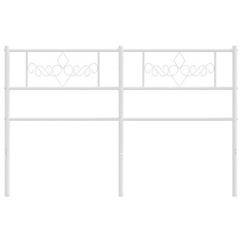 Sengegavl 140 cm metal hvid