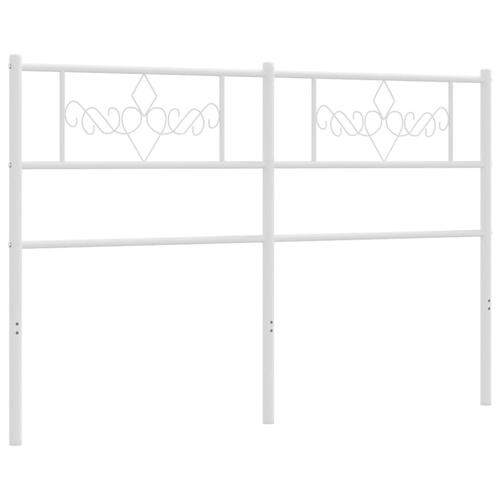 Sengegavl 140 cm metal hvid