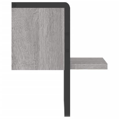 Væghylde med stang 20x25x30 cm grå sonoma-eg