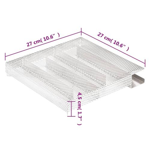 Koldrøgsgenerator 27 cm med 5 rum rustfrit stål