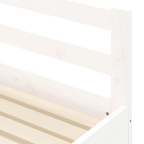 Daybed med udtræk 90x190 cm massivt fyrretræ hvid
