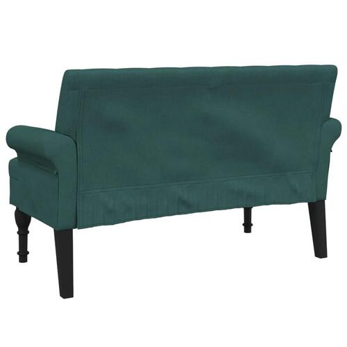 Bænk med ryglæn 120x62x75,5 cm stof mørkegrøn