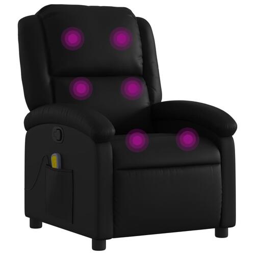 Massagestol kunstlæder sort