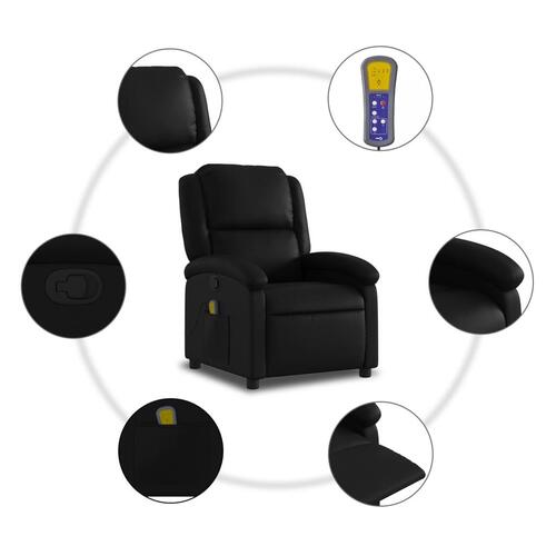 Massagestol kunstlæder sort