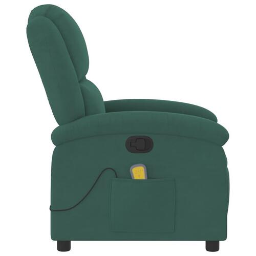 Massagestol velour mørkegrøn
