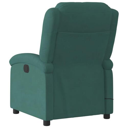 Massagestol velour mørkegrøn