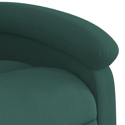 Massagestol velour mørkegrøn