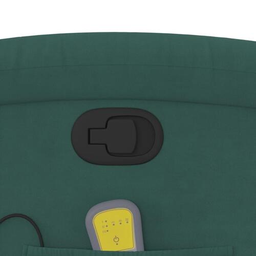 Massagestol velour mørkegrøn