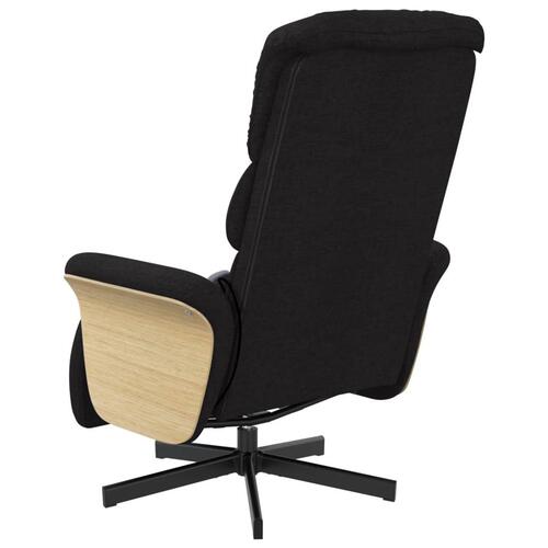 Massagestol med fodstøtte stof sort