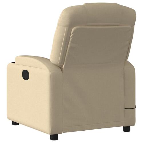 Massagestol stof cremefarvet