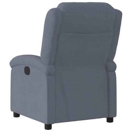 Lænestol velour mørkegrå
