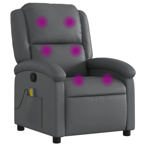 Massagestol kunstlæder grå