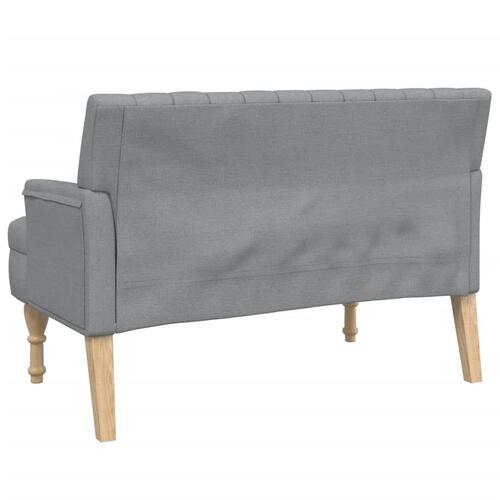 Bænk med hynder 113x64,5x75,5 cm stof lysegrå