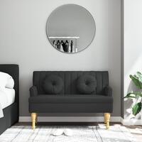 Bænk med hynder 113x64,5x75,5 cm stof stof