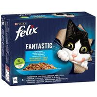 Kattemad Purina Fantastic Laksefarvet Tun Torsk 12 x 85 g