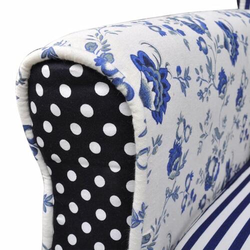 Lænestol med patchworkdesign stof
