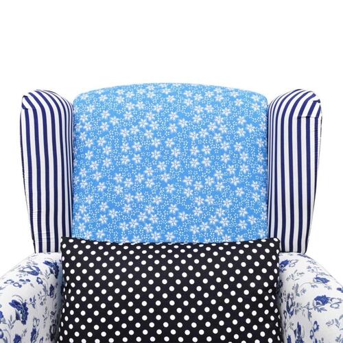 Lænestol med patchworkdesign stof
