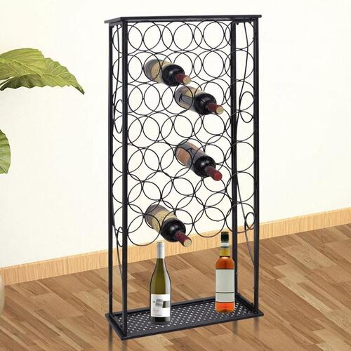 Vinreol til 28 flasker metal