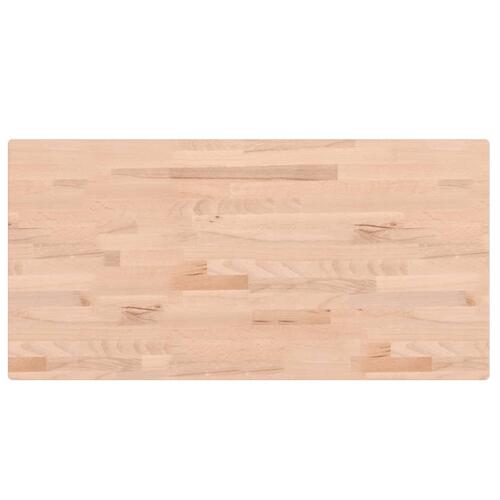 Bordplade 100x50x4 cm rektangulær massivt bøgetræ
