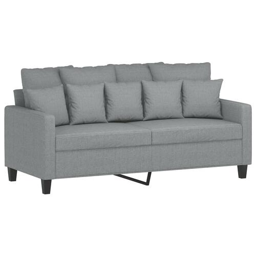 2 personers sofa med hynder stof lysegrå
