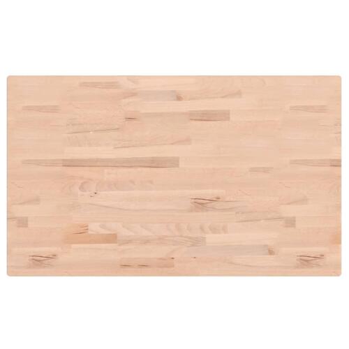 Bordplade til badeværelse 100x60x1,5 cm massivt bøgetræ