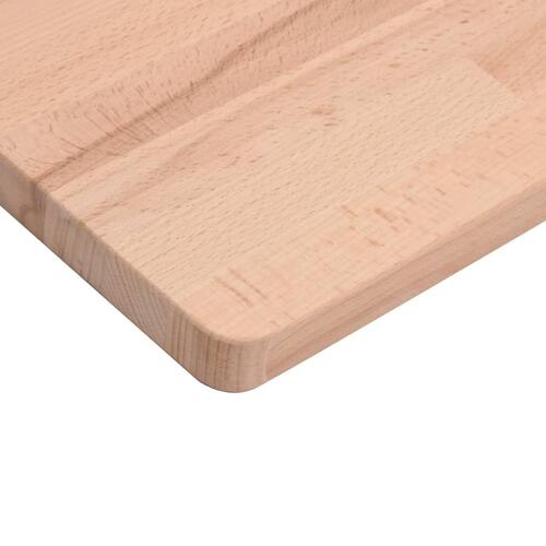 Bordplade til badeværelse 100x60x2,5 cm massivt bøgetræ