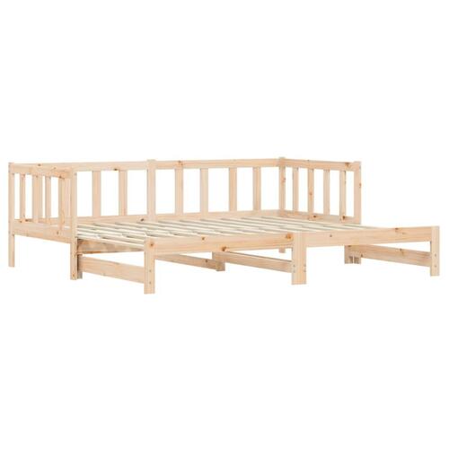 Daybed med udtræk 90x190 cm massivt fyrretræ