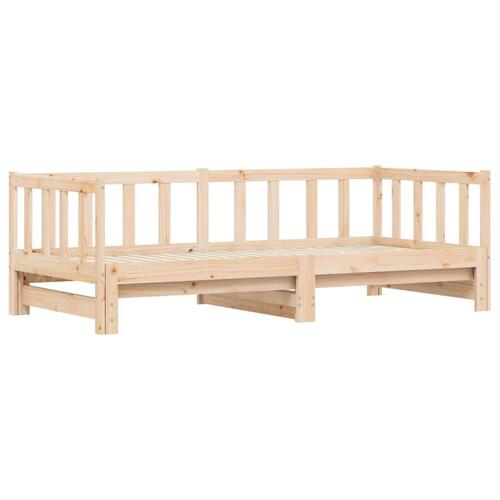 Daybed med udtræk 90x190 cm massivt fyrretræ