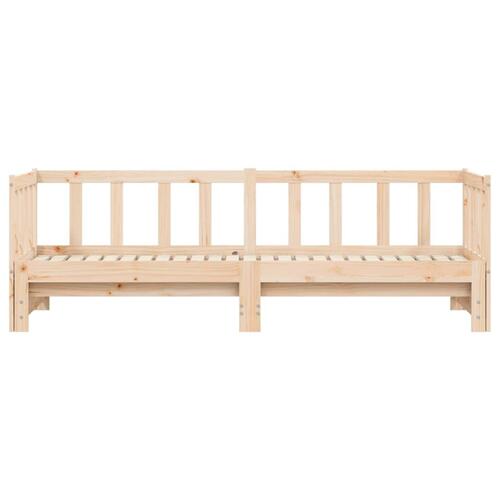 Daybed med udtræk 90x190 cm massivt fyrretræ