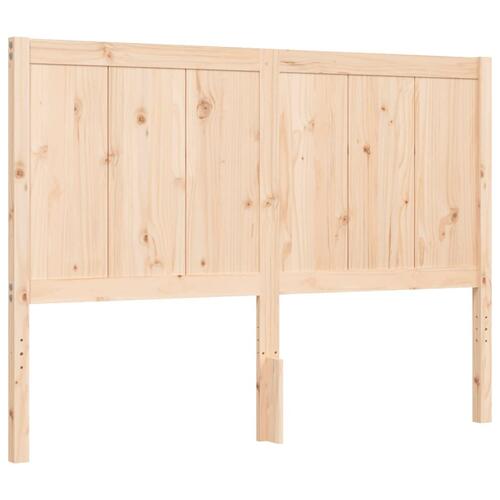 Sengeramme med sengegavl 140x190 cm massivt træ