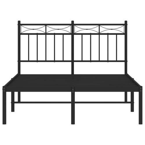 Sengeramme med sengegavl 120x190 cm metal sort