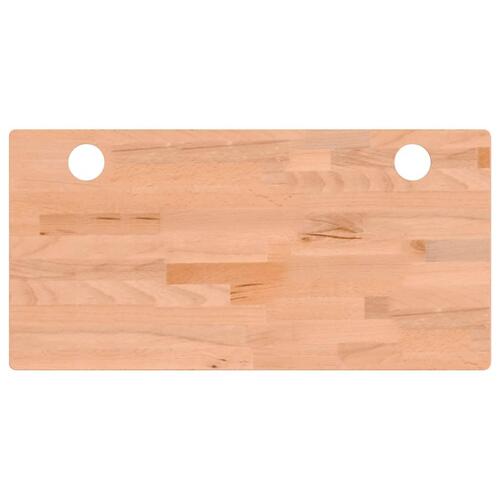Skrivebordsplade 80x40x2,5 cm massivt bøgetræ