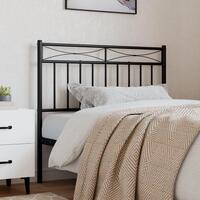 Sengegavl 90 cm metal sort